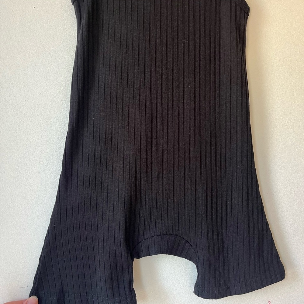 🌼 5/$20 Kids Black Ribbed Sleeveless Romper Jumpsuit Toddler Girl Size 120 4-5Y - Picture 6 of 8